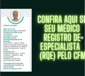 RQE ESPECIALISTA EM PSIQUIATRIA DR MARCIO CANDIANI
