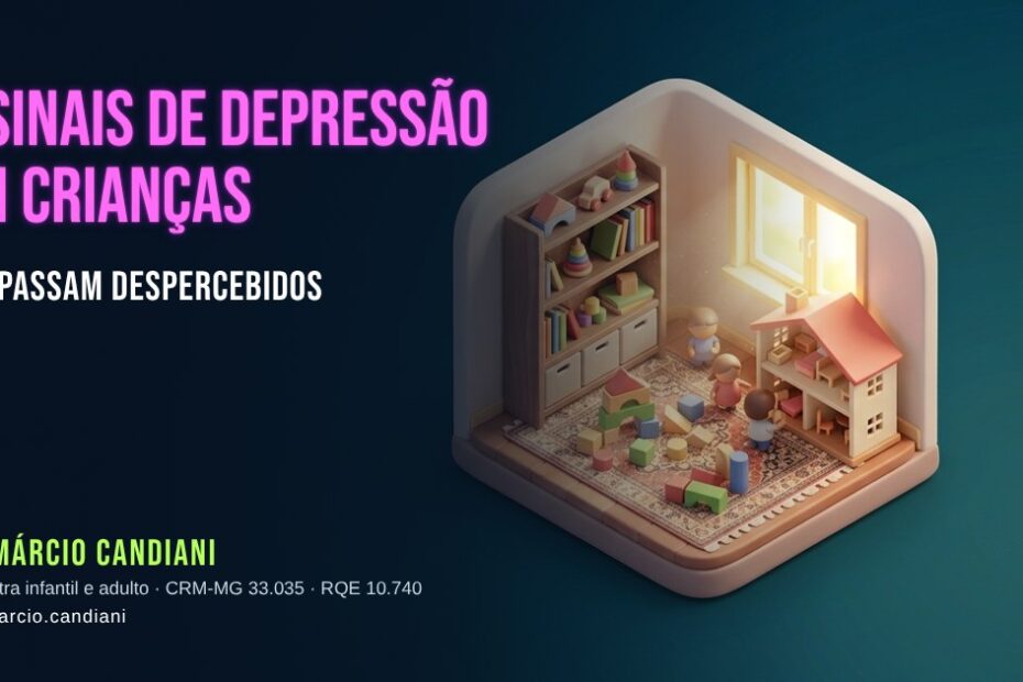 Ilustração 3D em miniatura sobre 7 sinais de depressão em crianças que passam despercebidos - Dr. Márcio Candiani, psiquiatra em Belo Horizonte