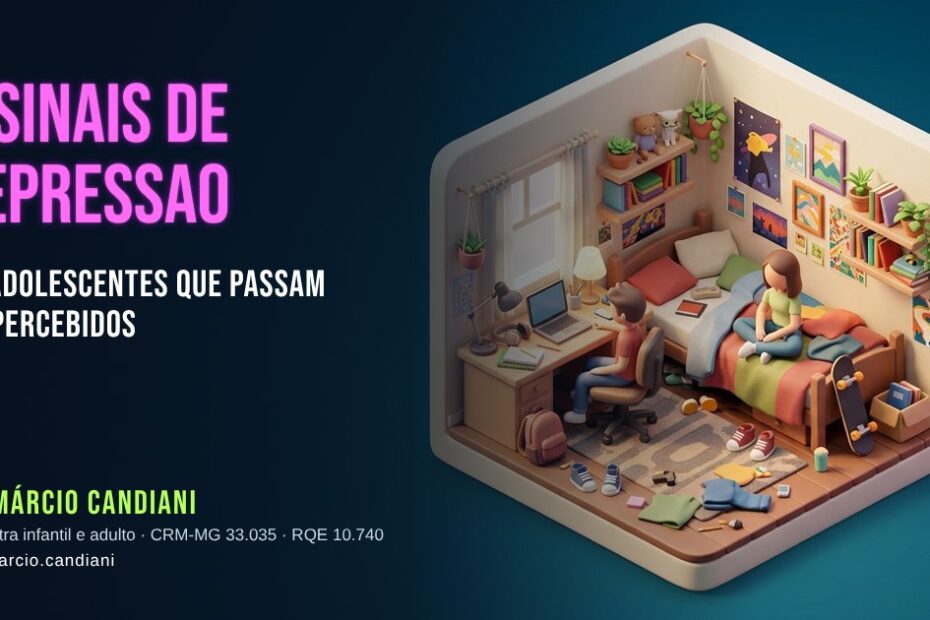 Ilustração 3D em miniatura sobre 7 sinais de depressao em adolescentes que passam despercebidos - Dr. Márcio Candiani, psiquiatra em Belo Horizonte