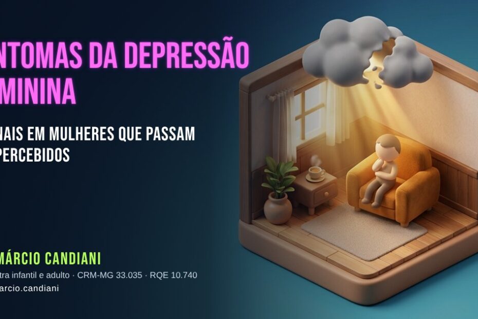 Ilustração 3D em miniatura sobre sintomas da depressão feminina - Dr. Márcio Candiani, psiquiatra em Belo Horizonte