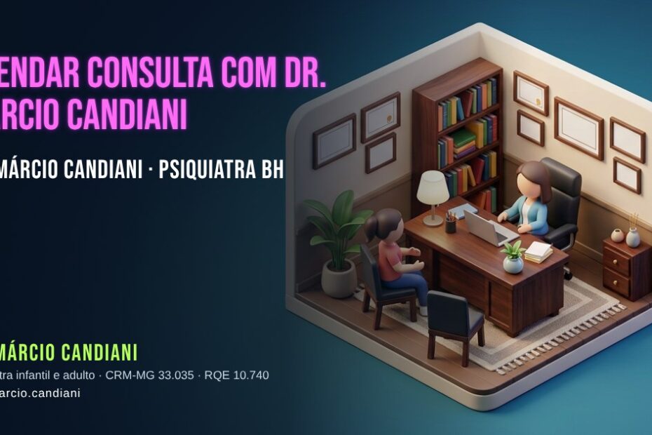 Ilustração 3D em miniatura sobre agendar consulta com dr. márcio candiani - Dr. Márcio Candiani, psiquiatra em Belo Horizonte