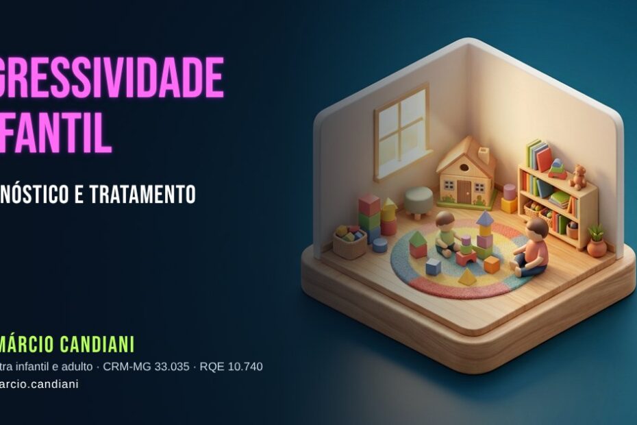 Ilustração 3D em miniatura sobre agressividade infantil - Dr. Márcio Candiani, psiquiatra em Belo Horizonte