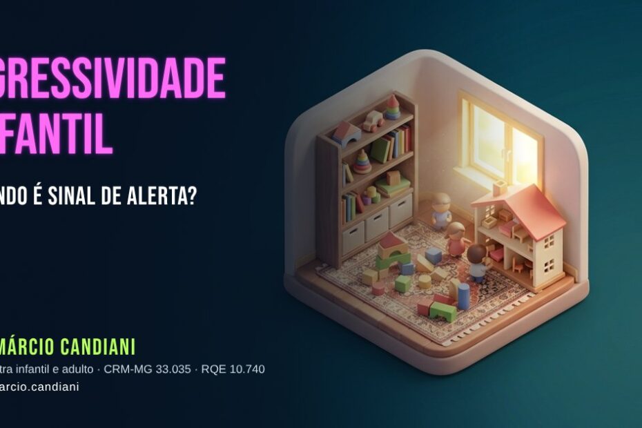 Ilustração 3D em miniatura sobre agressividade infantil - Dr. Márcio Candiani, psiquiatra em Belo Horizonte