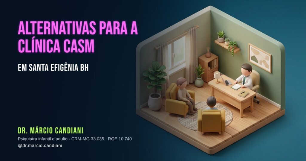 Ilustração 3D em miniatura sobre alternativas para a clínica casm em santa efigênia bh - Dr. Márcio Candiani, psiquiatra em Belo Horizonte