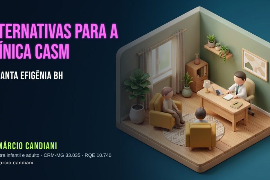 Ilustração 3D em miniatura sobre alternativas para a clínica casm em santa efigênia bh - Dr. Márcio Candiani, psiquiatra em Belo Horizonte