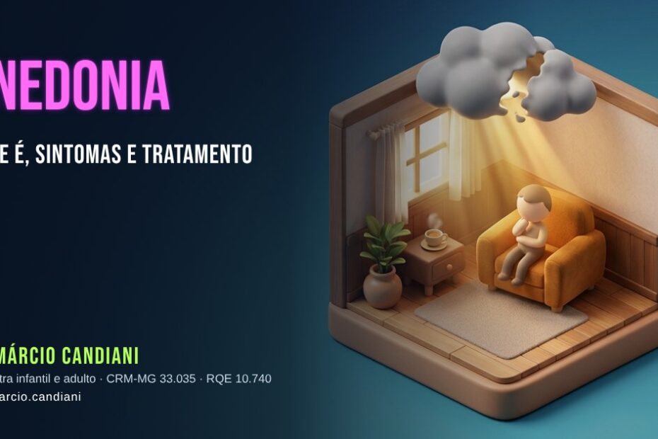 Ilustração 3D em miniatura sobre anedonia - Dr. Márcio Candiani, psiquiatra em Belo Horizonte