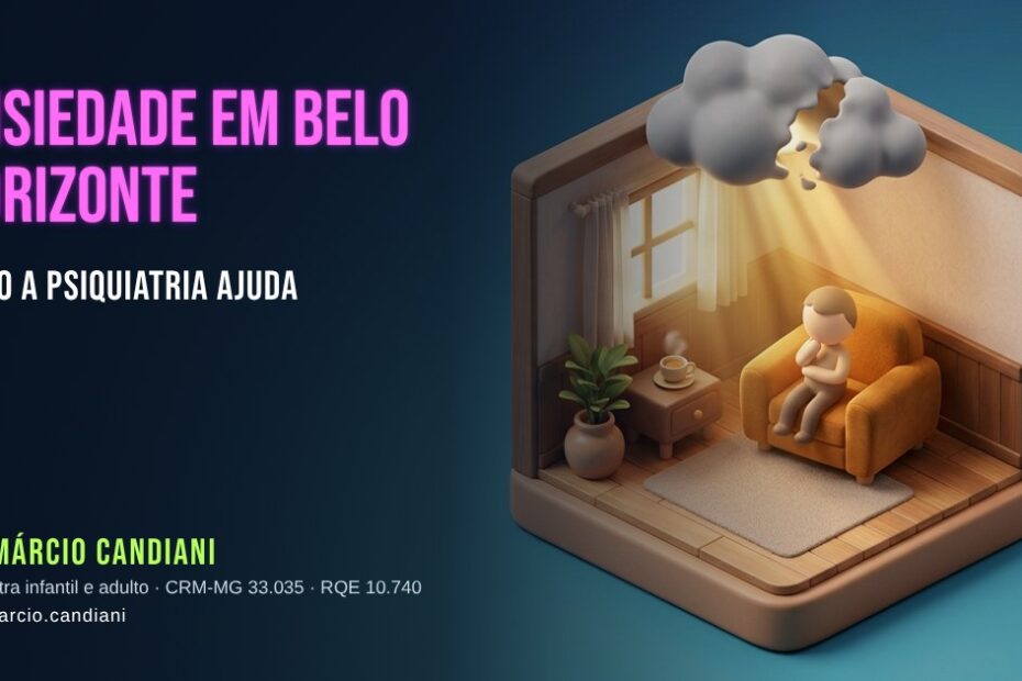 Ilustração 3D em miniatura sobre ansiedade em belo horizonte - Dr. Márcio Candiani, psiquiatra em Belo Horizonte