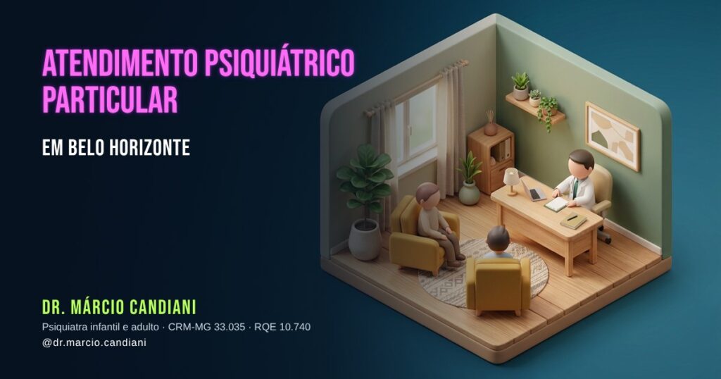 Ilustração 3D em miniatura sobre atendimento psiquiátrico particular em belo horizonte - Dr. Márcio Candiani, psiquiatra em Belo Horizonte