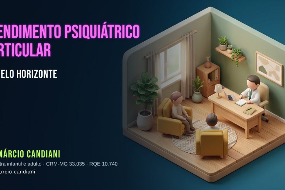 Ilustração 3D em miniatura sobre atendimento psiquiátrico particular em belo horizonte - Dr. Márcio Candiani, psiquiatra em Belo Horizonte