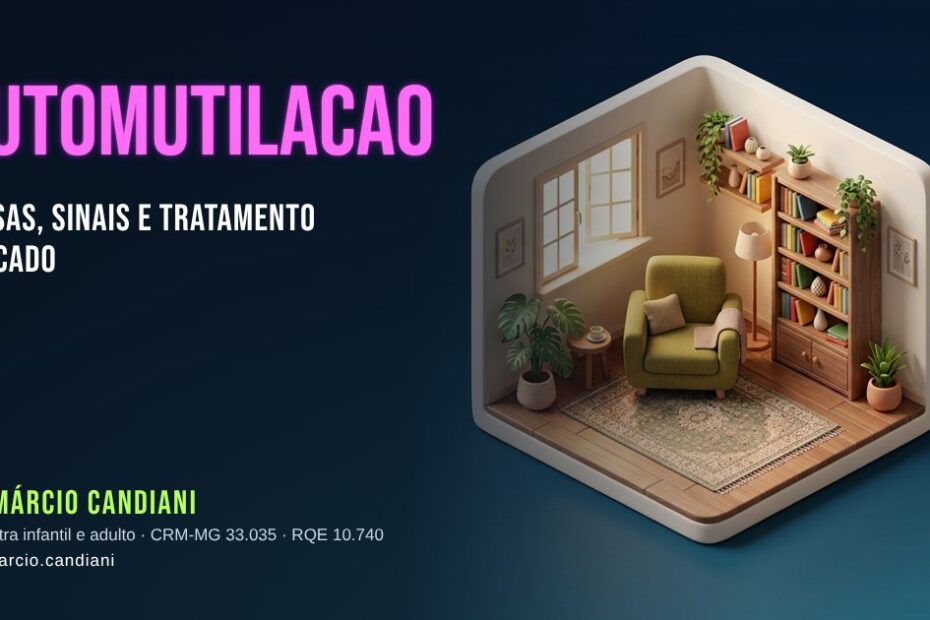 Ilustração 3D em miniatura sobre automutilacao - Dr. Márcio Candiani, psiquiatra em Belo Horizonte