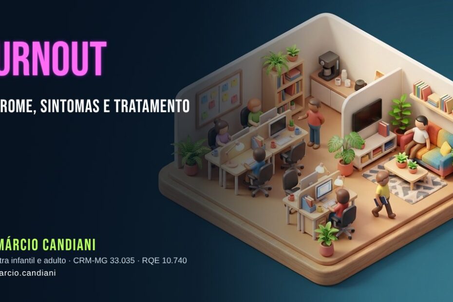 Ilustração 3D em miniatura sobre burnout - Dr. Márcio Candiani, psiquiatra em Belo Horizonte