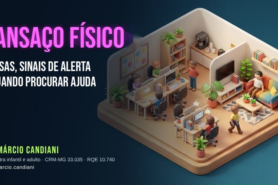 Ilustração 3D em miniatura sobre cansaço físico - Dr. Márcio Candiani, psiquiatra em Belo Horizonte