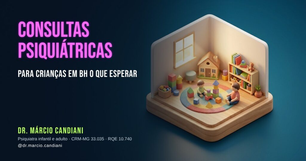 Ilustração 3D em miniatura sobre consultas psiquiátricas para crianças em bh - Dr. Márcio Candiani, psiquiatra em Belo Horizonte