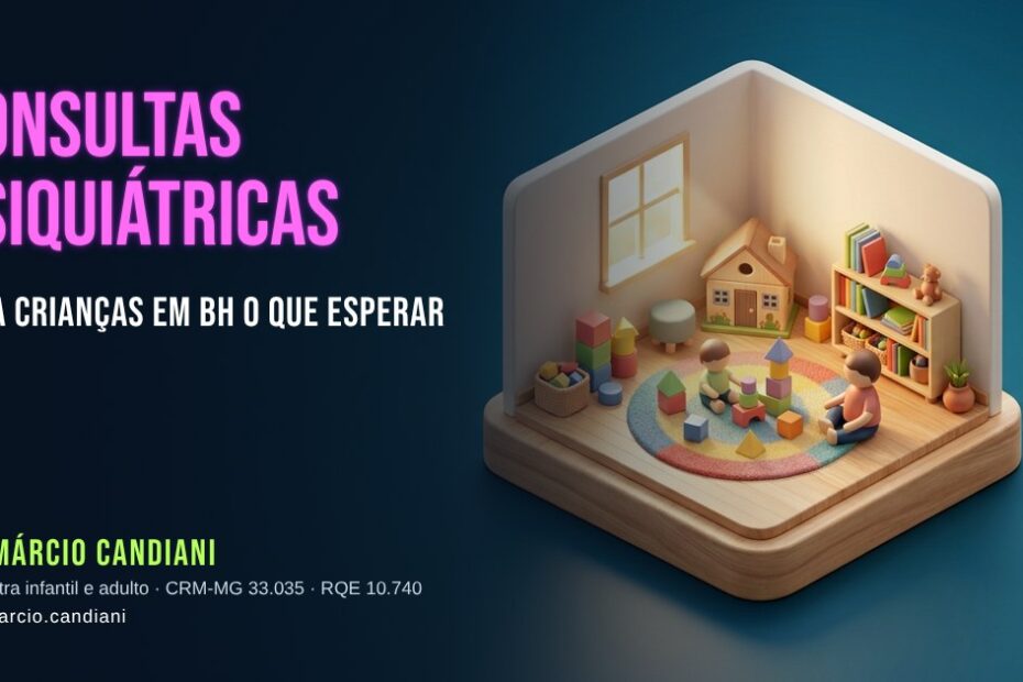 Ilustração 3D em miniatura sobre consultas psiquiátricas para crianças em bh - Dr. Márcio Candiani, psiquiatra em Belo Horizonte