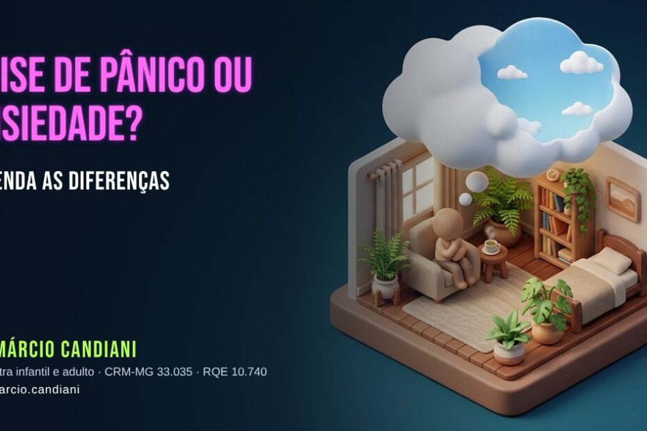 Ilustração 3D em miniatura sobre crise de pânico ou ansiedade - Dr. Márcio Candiani, psiquiatra em Belo Horizonte