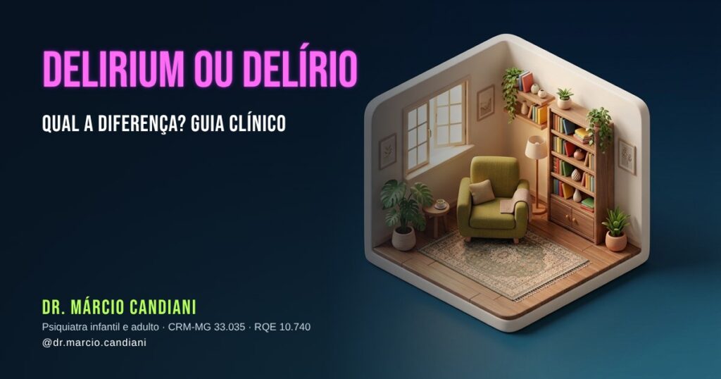 Ilustração 3D em miniatura sobre delirium ou delírio - Dr. Márcio Candiani, psiquiatra em Belo Horizonte