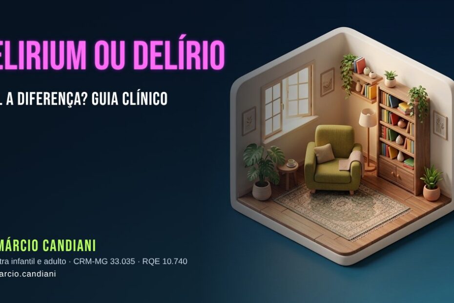 Ilustração 3D em miniatura sobre delirium ou delírio - Dr. Márcio Candiani, psiquiatra em Belo Horizonte