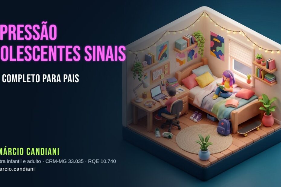 Ilustração 3D em miniatura sobre depressão adolescentes sinais - Dr. Márcio Candiani, psiquiatra em Belo Horizonte