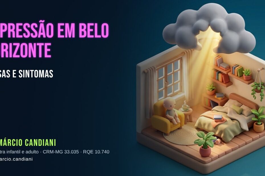 Ilustração 3D em miniatura sobre depressão em belo horizonte - Dr. Márcio Candiani, psiquiatra em Belo Horizonte