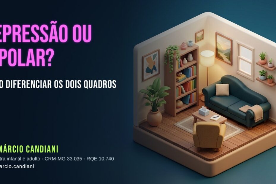 Ilustração 3D em miniatura sobre depressão ou transtorno bipolar - Dr. Márcio Candiani, psiquiatra em Belo Horizonte