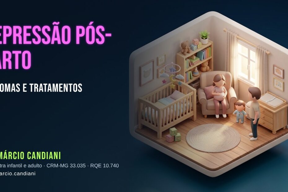 Ilustração 3D em miniatura sobre depressão pós-parto - Dr. Márcio Candiani, psiquiatra em Belo Horizonte