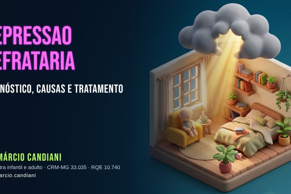 Ilustração 3D em miniatura sobre depressao refrataria - Dr. Márcio Candiani, psiquiatra em Belo Horizonte