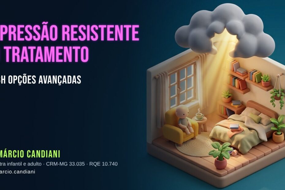 Ilustração 3D em miniatura sobre depressão resistente ao tratamento em bh - Dr. Márcio Candiani, psiquiatra em Belo Horizonte