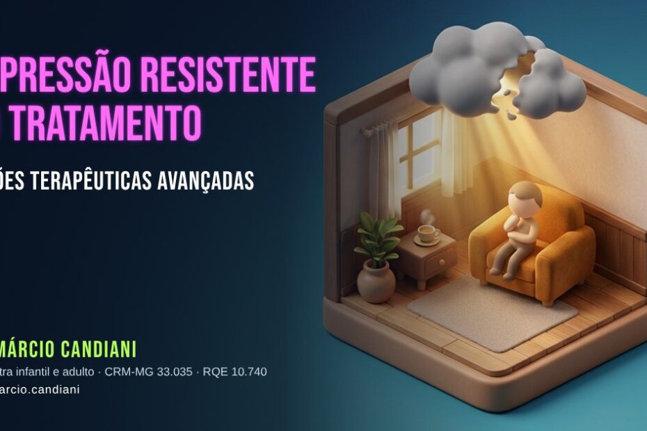 Ilustração 3D em miniatura sobre depressão resistente ao tratamento - Dr. Márcio Candiani, psiquiatra em Belo Horizonte