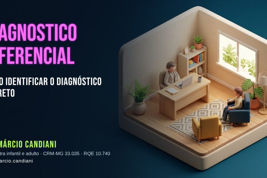 Ilustração 3D em miniatura sobre diagnostico diferencial - Dr. Márcio Candiani, psiquiatra em Belo Horizonte