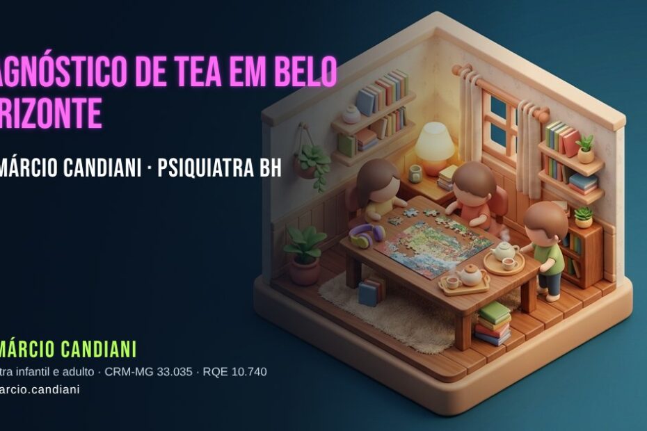 Ilustração 3D em miniatura sobre diagnóstico de tea em belo horizonte - Dr. Márcio Candiani, psiquiatra em Belo Horizonte