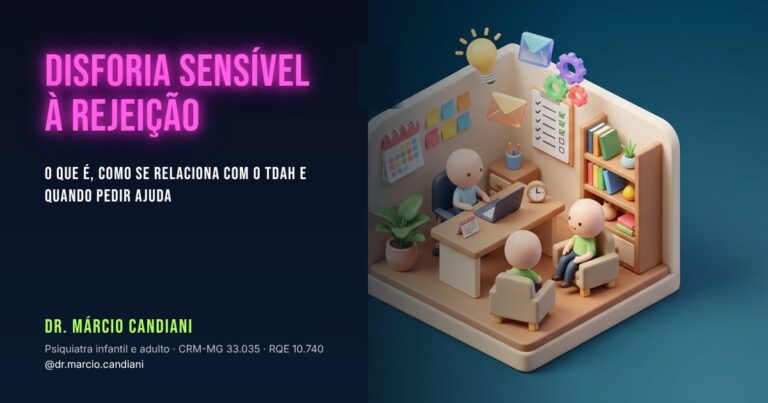 Ilustração 3D em miniatura sobre disforia sensível à rejeição - Dr. Márcio Candiani, psiquiatra em Belo Horizonte
