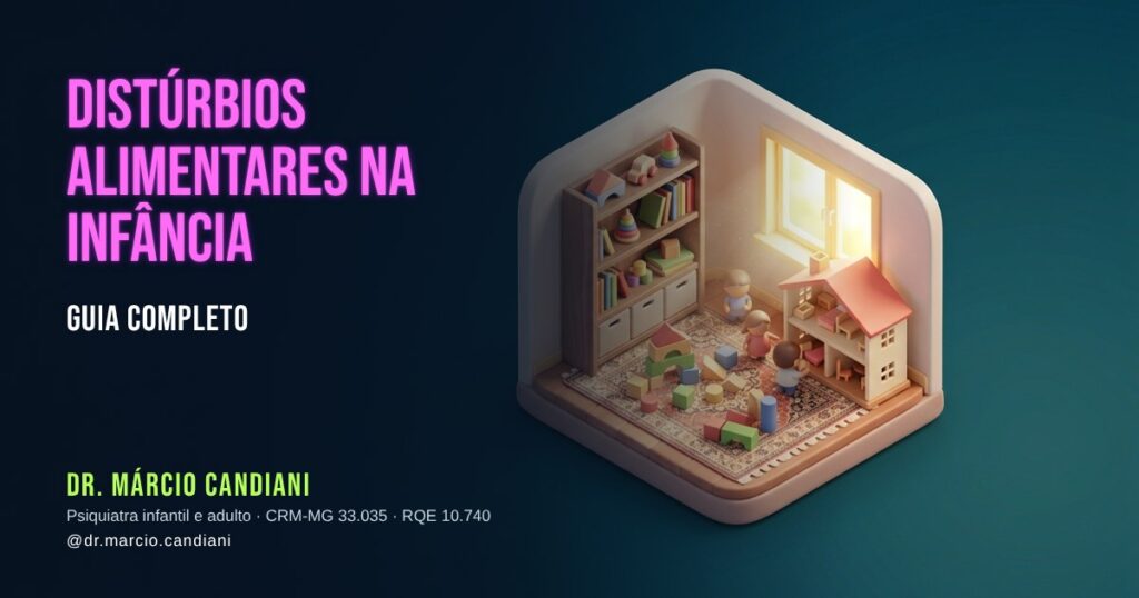 Ilustração 3D em miniatura sobre distúrbios alimentares na infância - Dr. Márcio Candiani, psiquiatra em Belo Horizonte