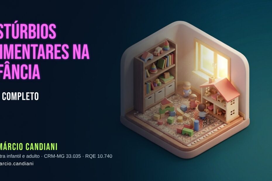 Ilustração 3D em miniatura sobre distúrbios alimentares na infância - Dr. Márcio Candiani, psiquiatra em Belo Horizonte
