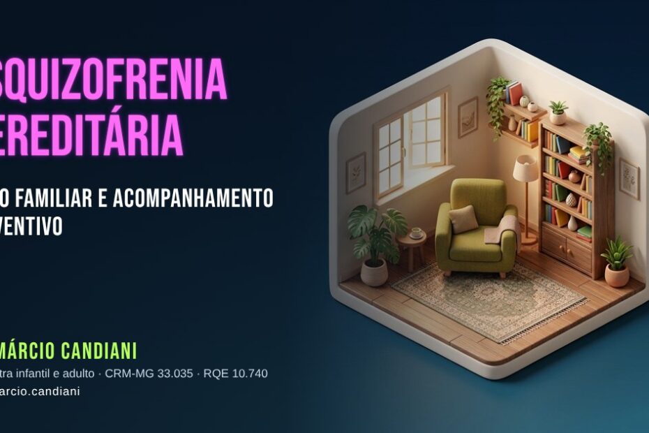 Ilustração 3D em miniatura sobre esquizofrenia hereditária - Dr. Márcio Candiani, psiquiatra em Belo Horizonte