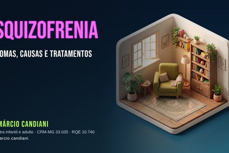 Ilustração 3D em miniatura sobre esquizofrenia - Dr. Márcio Candiani, psiquiatra em Belo Horizonte