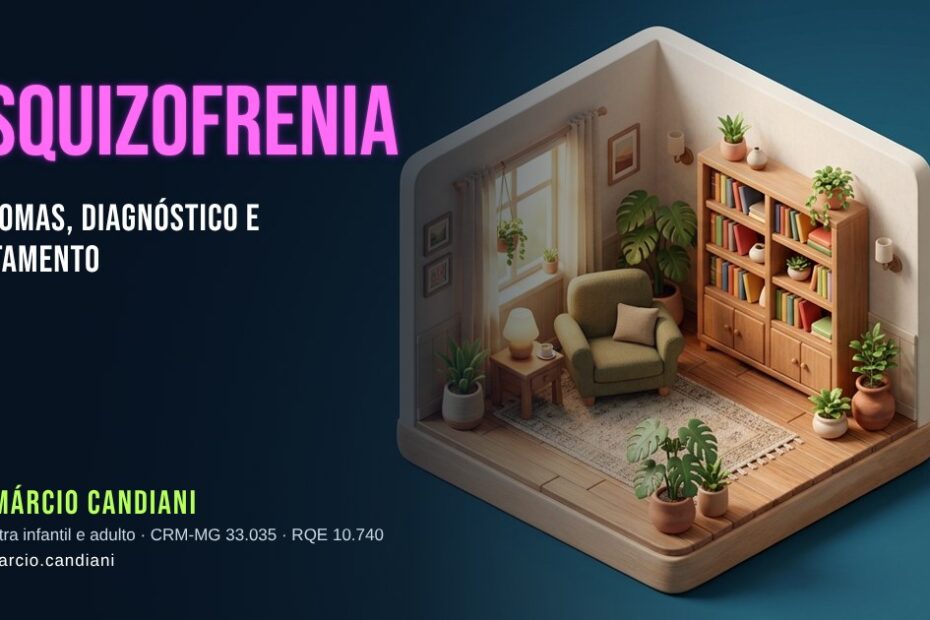 Ilustração 3D em miniatura sobre esquizofrenia - Dr. Márcio Candiani, psiquiatra em Belo Horizonte
