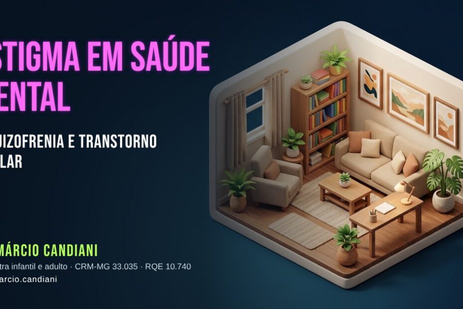 Ilustração 3D em miniatura sobre estigma em saúde mental - Dr. Márcio Candiani, psiquiatra em Belo Horizonte