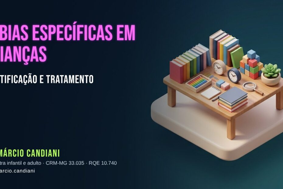 Ilustração 3D em miniatura sobre fobias específicas em crianças - Dr. Márcio Candiani, psiquiatra em Belo Horizonte