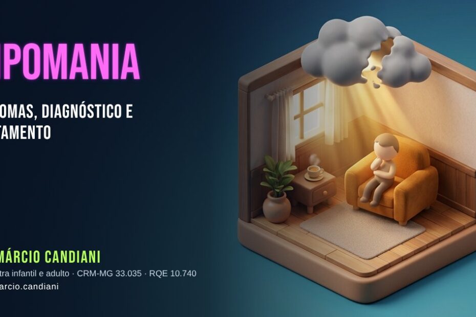 Ilustração 3D em miniatura sobre hipomania - Dr. Márcio Candiani, psiquiatra em Belo Horizonte