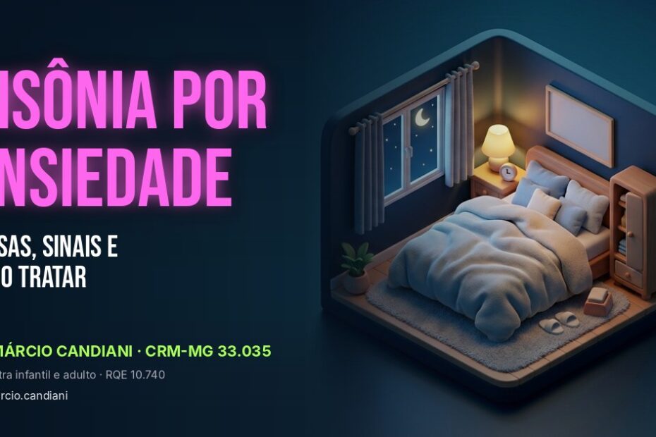 Ilustração 3D em miniatura sobre insônia por ansiedade - Dr. Márcio Candiani, psiquiatra em Belo Horizonte