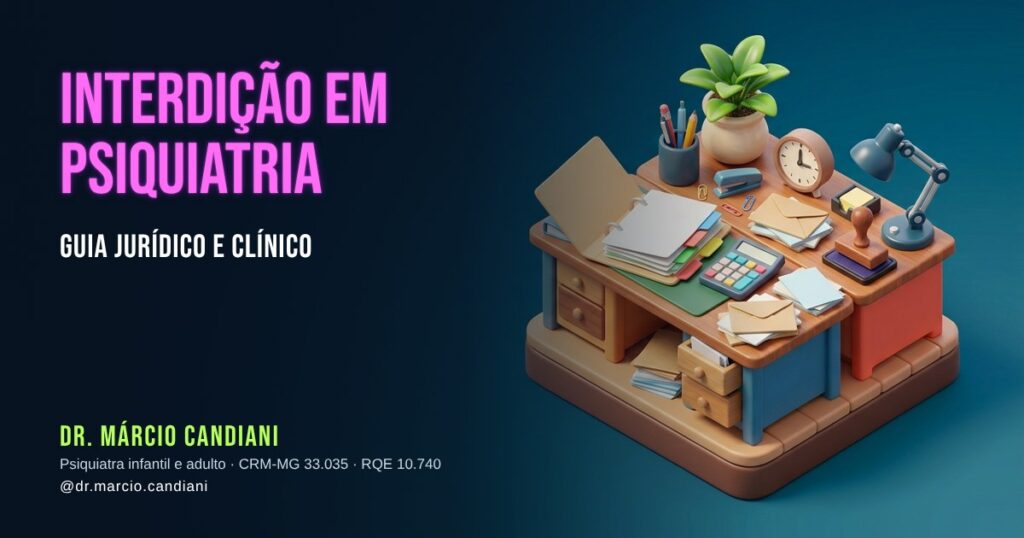 Ilustração 3D em miniatura sobre interdição em psiquiatria - Dr. Márcio Candiani, psiquiatra em Belo Horizonte