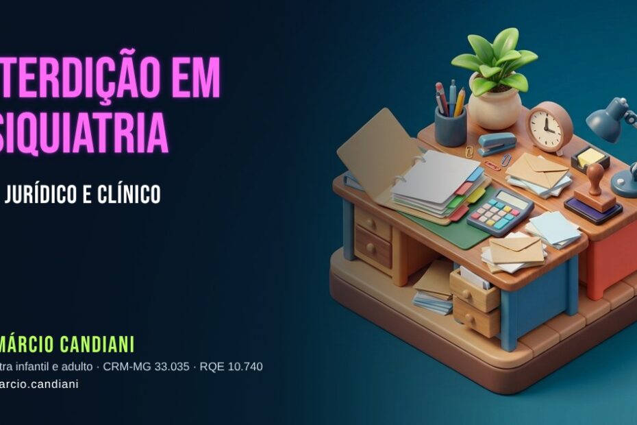 Ilustração 3D em miniatura sobre interdição em psiquiatria - Dr. Márcio Candiani, psiquiatra em Belo Horizonte