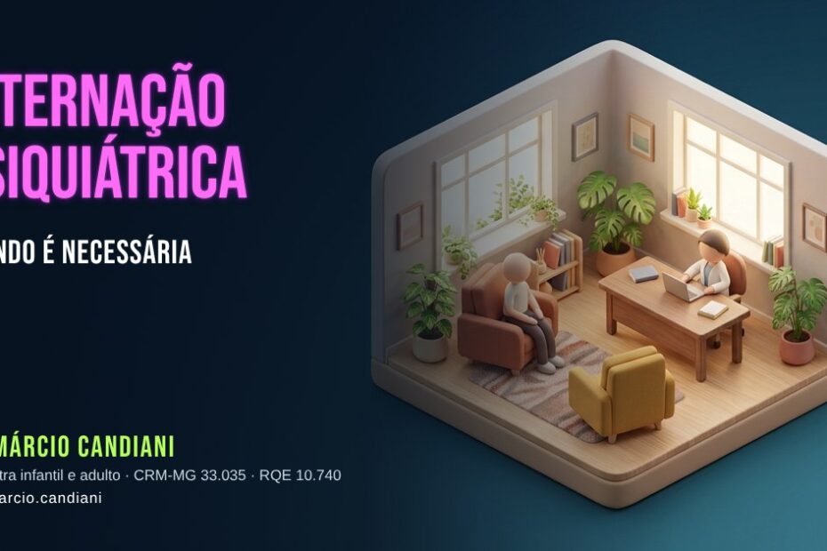 Ilustração 3D em miniatura sobre internação psiquiátrica - Dr. Márcio Candiani, psiquiatra em Belo Horizonte