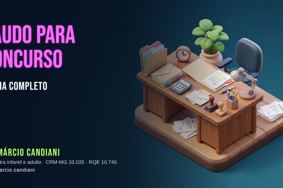 Ilustração 3D em miniatura sobre laudo para concurso - Dr. Márcio Candiani, psiquiatra em Belo Horizonte