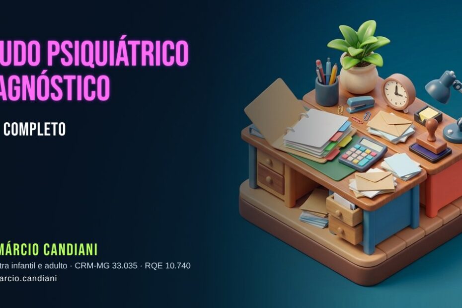 Ilustração 3D em miniatura sobre laudo psiquiátrico diagnóstico - Dr. Márcio Candiani, psiquiatra em Belo Horizonte