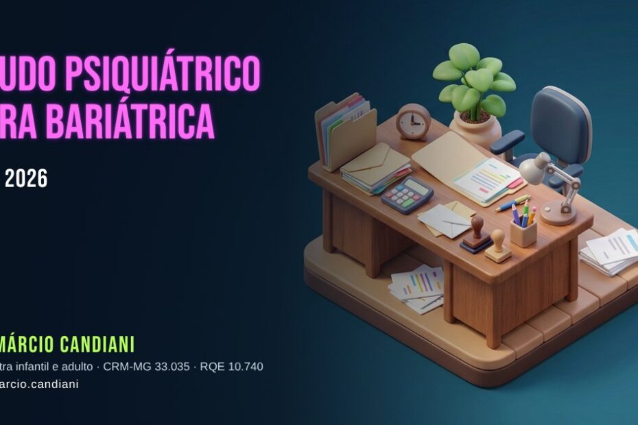 Ilustração 3D em miniatura sobre laudo psiquiátrico para bariátrica - Dr. Márcio Candiani, psiquiatra em Belo Horizonte