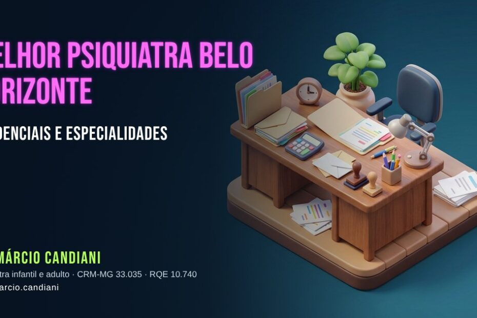 Ilustração 3D em miniatura sobre melhor psiquiatra belo horizonte - Dr. Márcio Candiani, psiquiatra em Belo Horizonte