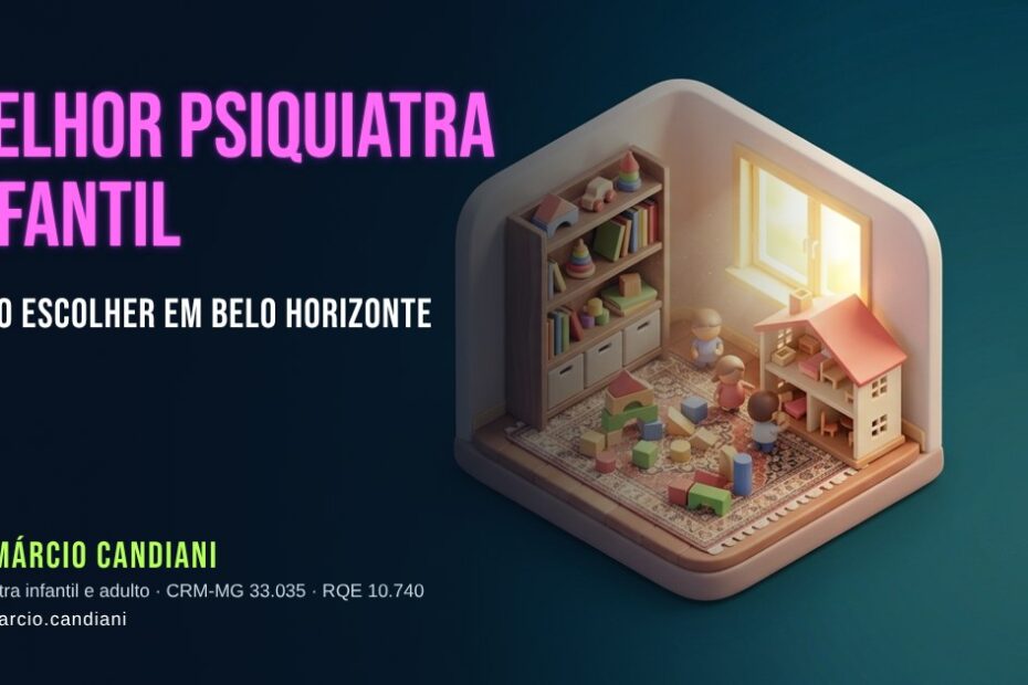 Ilustração 3D em miniatura sobre melhor psiquiatra infantil em belo horizonte - Dr. Márcio Candiani, psiquiatra em Belo Horizonte