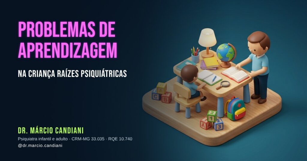 Ilustração 3D em miniatura sobre problemas de aprendizagem na criança - Dr. Márcio Candiani, psiquiatra em Belo Horizonte