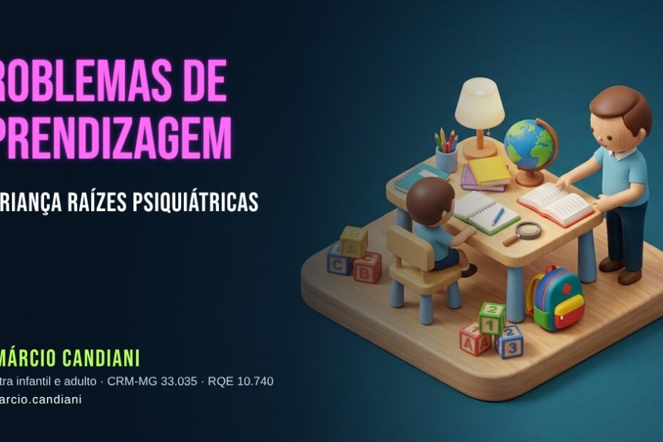 Ilustração 3D em miniatura sobre problemas de aprendizagem na criança - Dr. Márcio Candiani, psiquiatra em Belo Horizonte